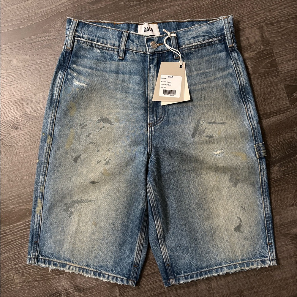 Blue Distressed Women's Jean Shorts